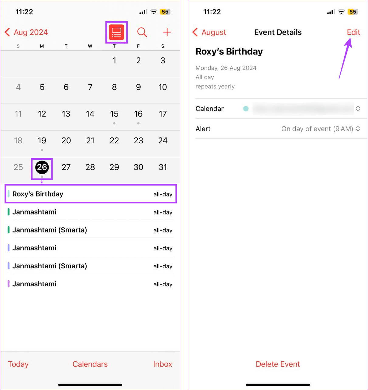 Hoe u verjaardagen kunt toevoegen en bekijken in de iPhone-agenda