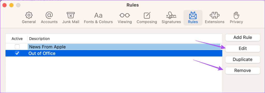 Comment configurer un message d'absence du bureau dans l'application Mail sur Mac