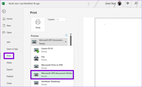 5 วิธีในการแก้ไขไม่สามารถพิมพ์จาก Microsoft Excel บน Windows 11