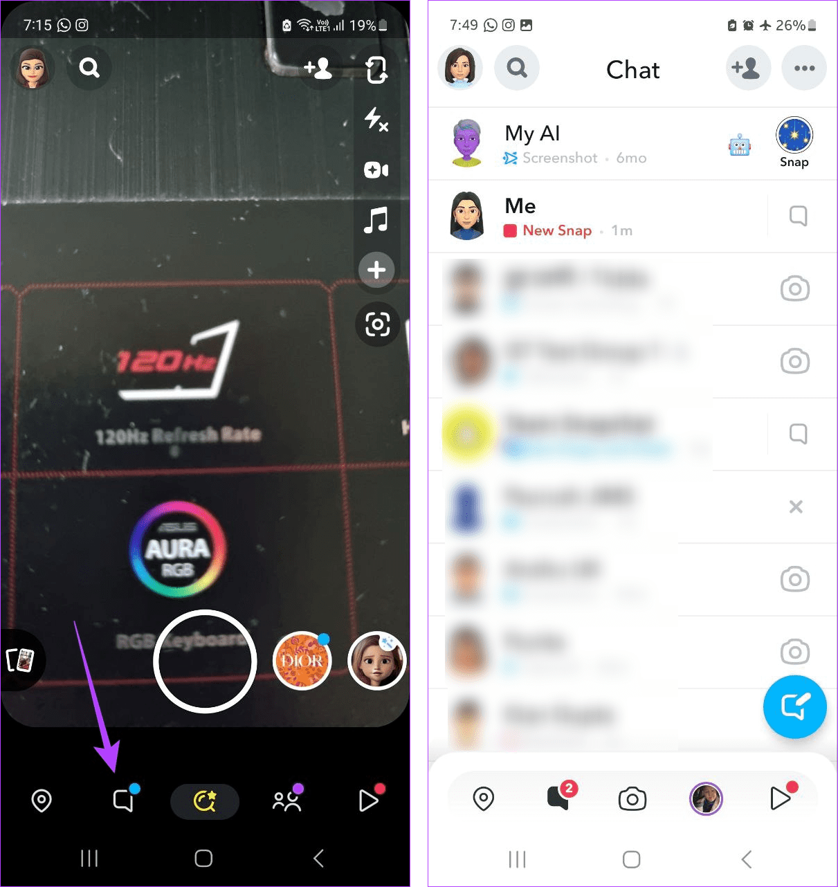 Snaps op Snapchat opnieuw openen of opnieuw afspelen