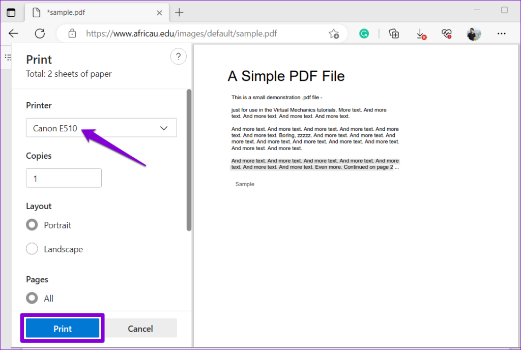 Microsoft Edge の組み込み PDF エディターを使用して PDF を編集する方法