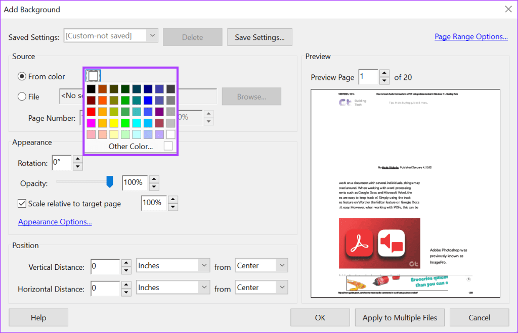 So fügen Sie mit Adobe Acrobat einen PDF-Hintergrund hinzu und bearbeiten ihn