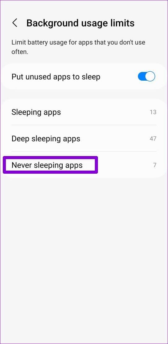 Cómo administrar aplicaciones para dormir en un teléfono Samsung Galaxy