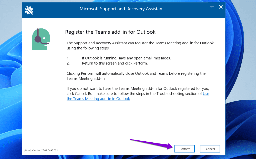 6 วิธียอดนิยมในการแก้ไข Add-in การประชุม Microsoft Teams จะไม่ปรากฏใน Outlook สำหรับ Windows