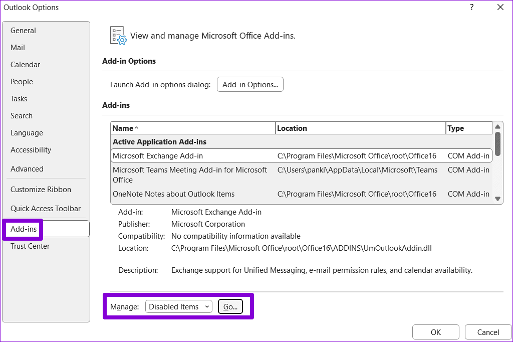 Top 6 des correctifs pour le complément Outlook manquant ou ne fonctionnant pas sous Windows