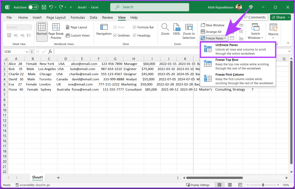 9 formas de arreglar la barra de desplazamiento que no funciona en Excel