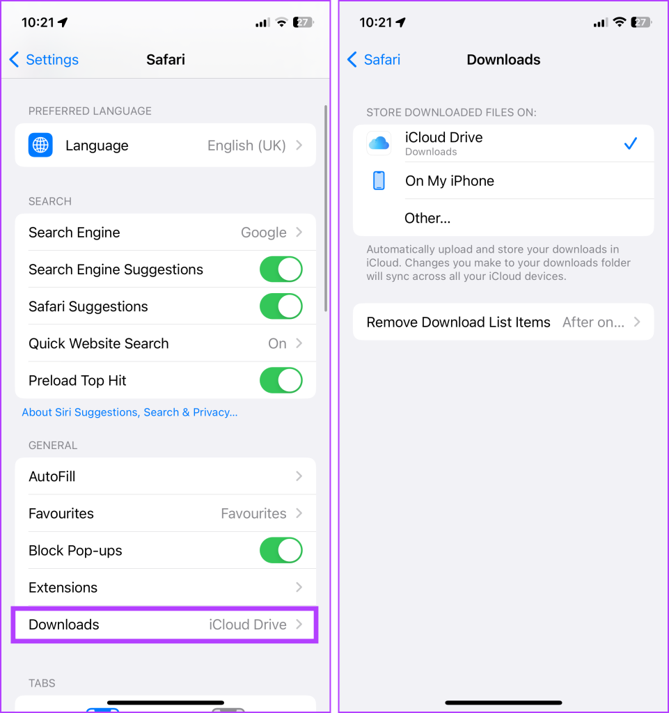 كيفية عرض وإدارة تنزيلات Safari على iPhone وiPad