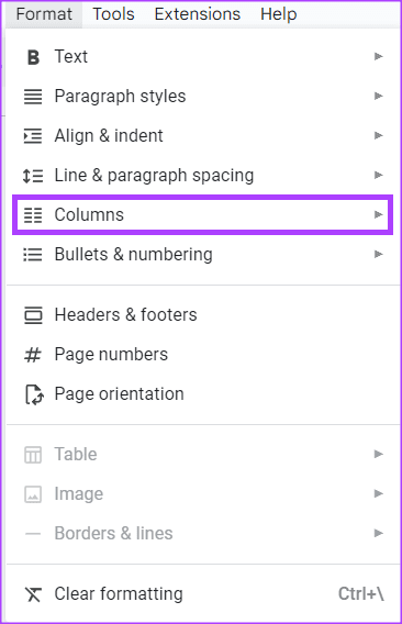 Hoe u tekstkolommen kunt maken en bewerken in Google Documenten