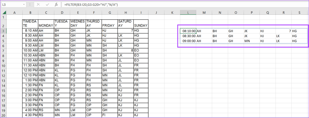 Microsoft Excel でデータのフィルターと並べ替え機能を使用する方法