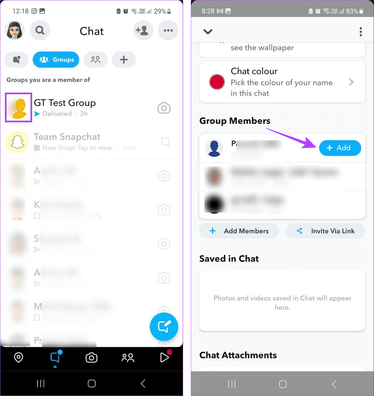 Snapchatで削除された友達を確認する方法