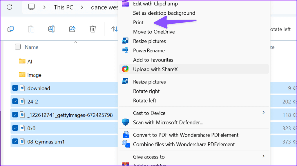 Comment imprimer plusieurs fichiers sous Windows 11