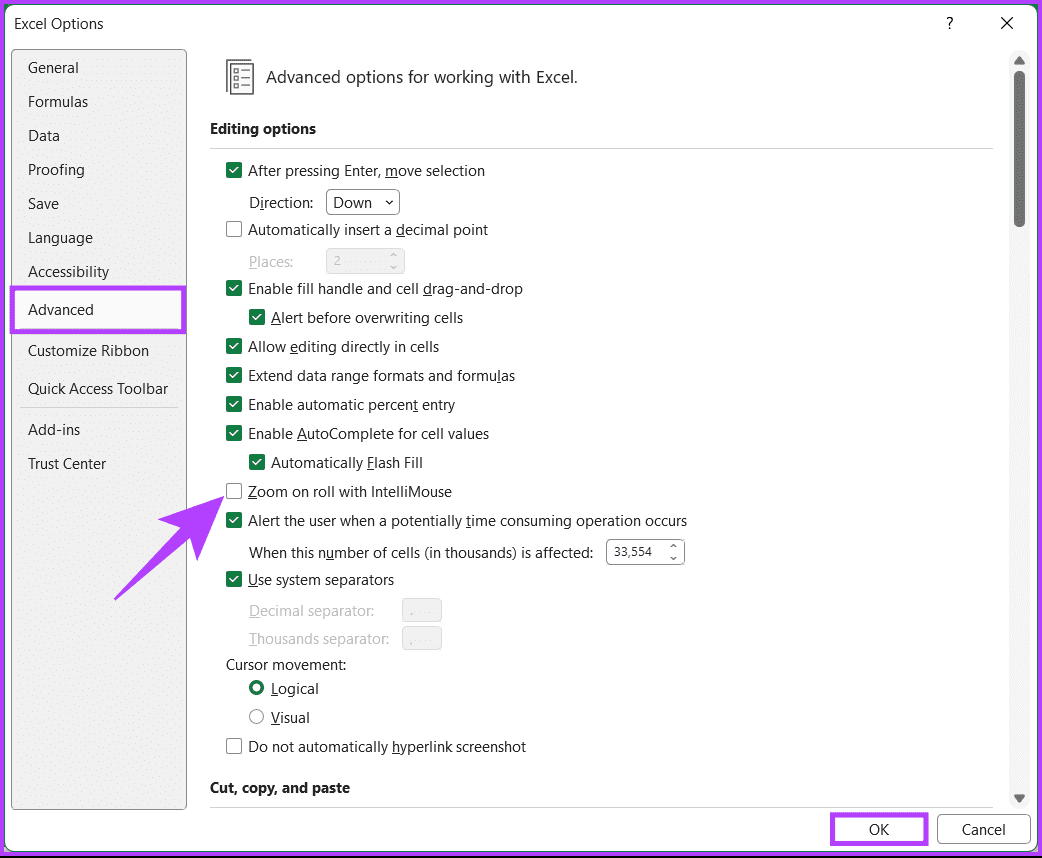 9 formas de arreglar la barra de desplazamiento que no funciona en Excel