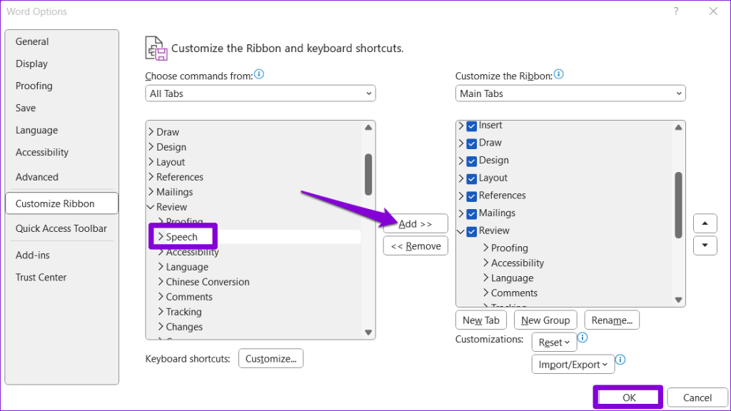 Les 7 meilleures façons de corriger la lecture à voix haute qui ne fonctionne pas dans Microsoft Word pour Windows