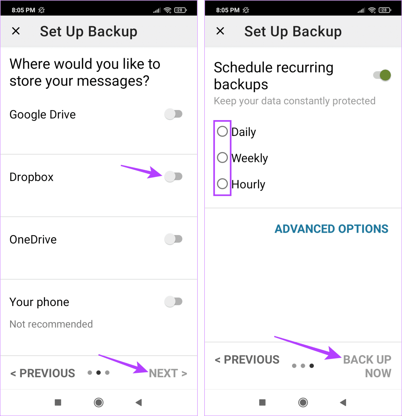 Android에서 Android로 문자 메시지(SMS)를 전송하는 방법