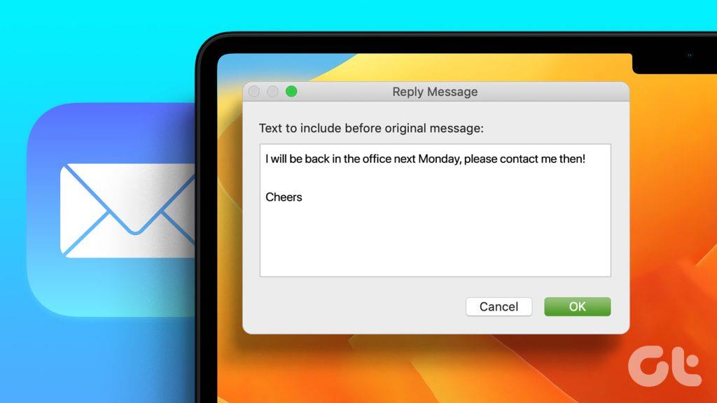 Comment configurer un message d'absence du bureau dans l'application Mail sur Mac