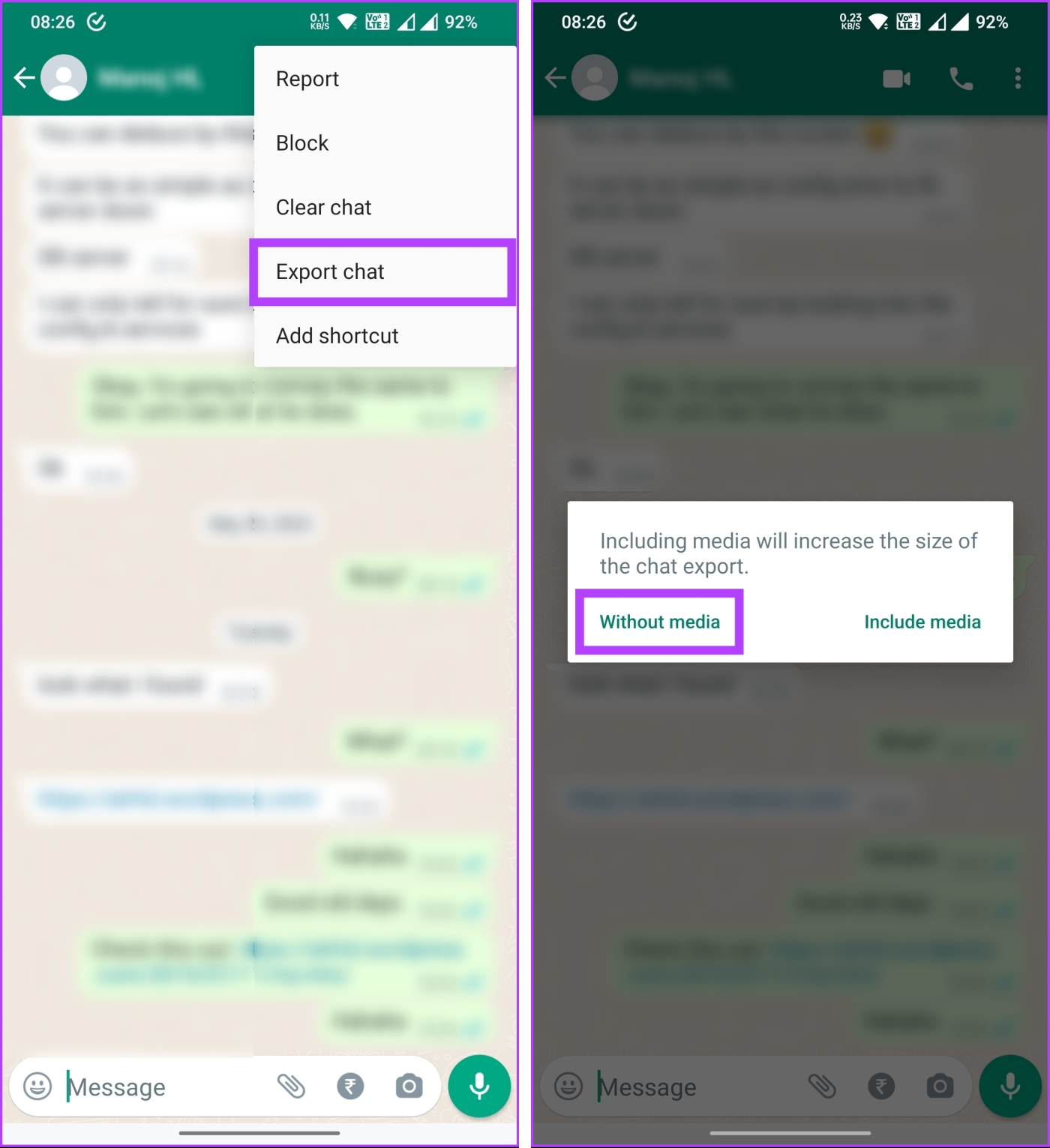 كيفية تصدير دردشة WhatsApp إلى PDF على Android أو iOS