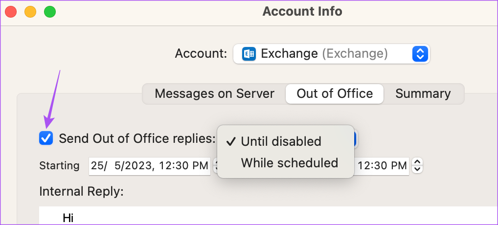 Comment configurer un message d'absence du bureau dans l'application Mail sur Mac