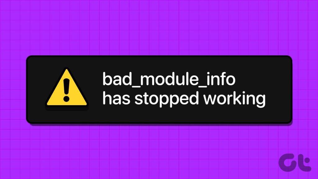 Top 5 oplossingen voor slechte module-info werkt niet meer Fout op Windows