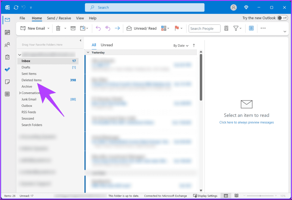 Comment récupérer un élément ou un dossier supprimé dans Outlook