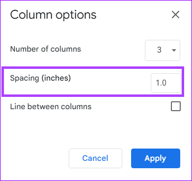 Comment créer et modifier des colonnes de texte dans Google Docs