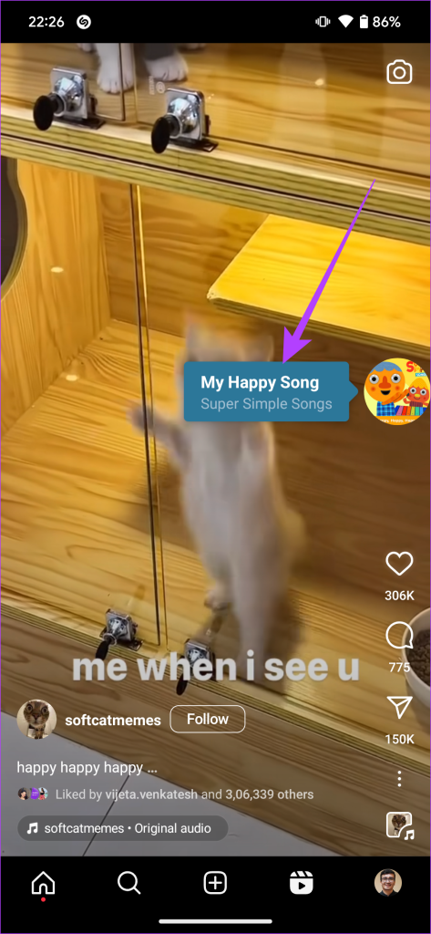 So identifizieren Sie (Shazam-)Songs, die auf Instagram-Reels abgespielt werden