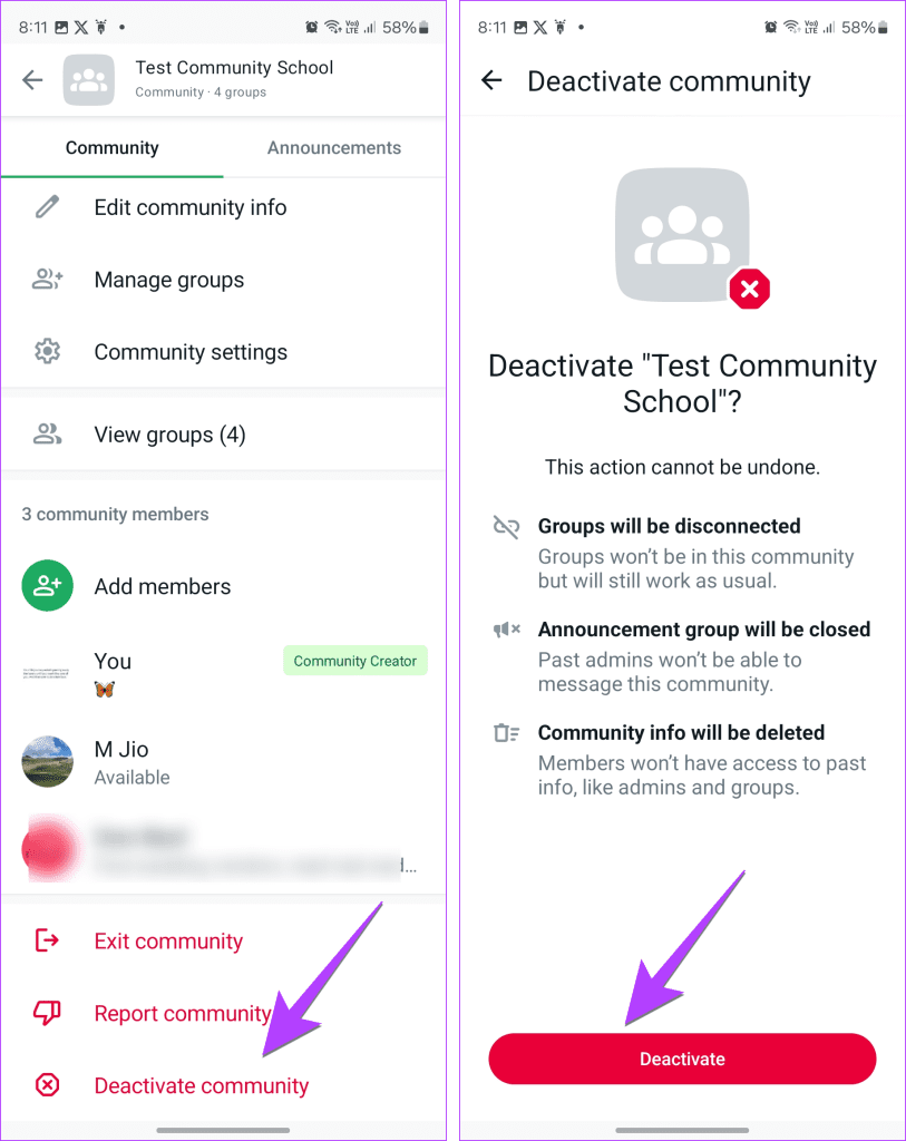 So löschen, deaktivieren oder beenden Sie die WhatsApp-Community