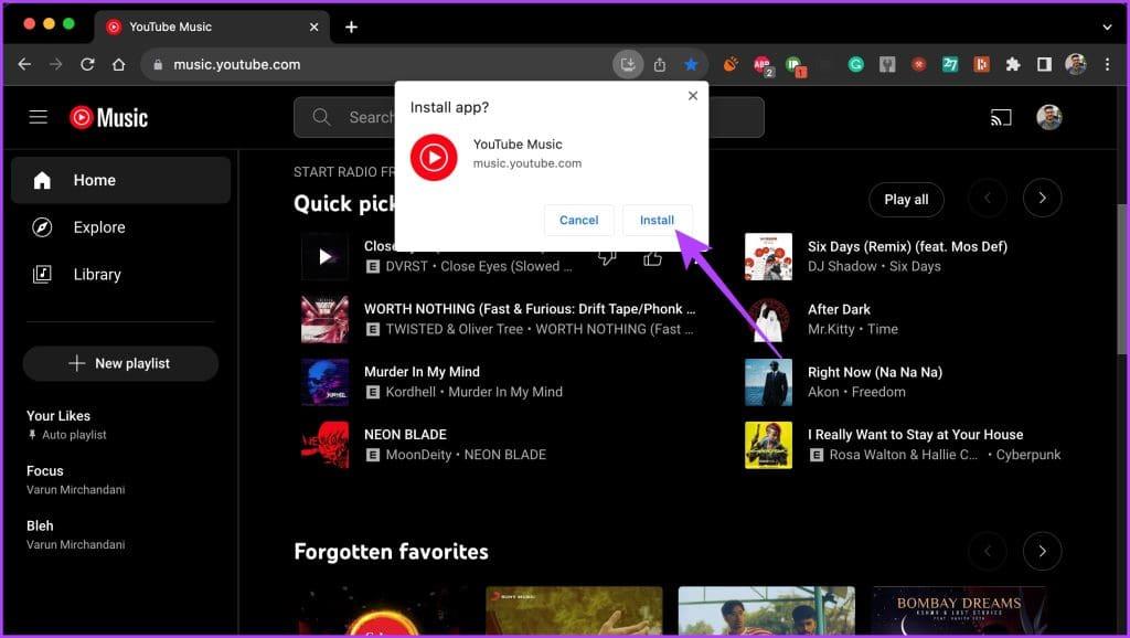 YouTube Music アプリをデスクトップにインストールする方法 (Windows および Mac)