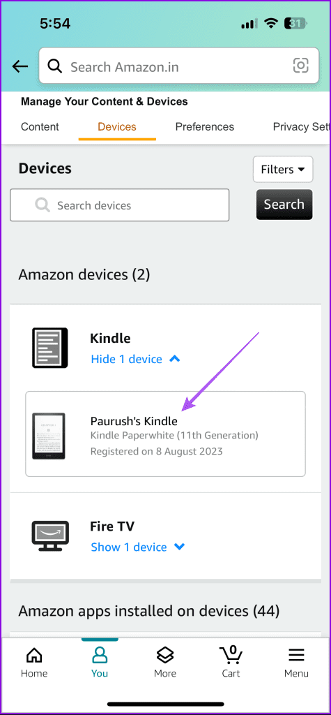 Amazon 계정에서 Kindle 장치를 제거하는 방법