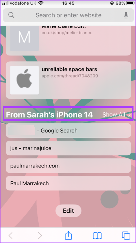 كيفية عرض علامات تبويب Safari من جهاز iPhone أو iPad آخر