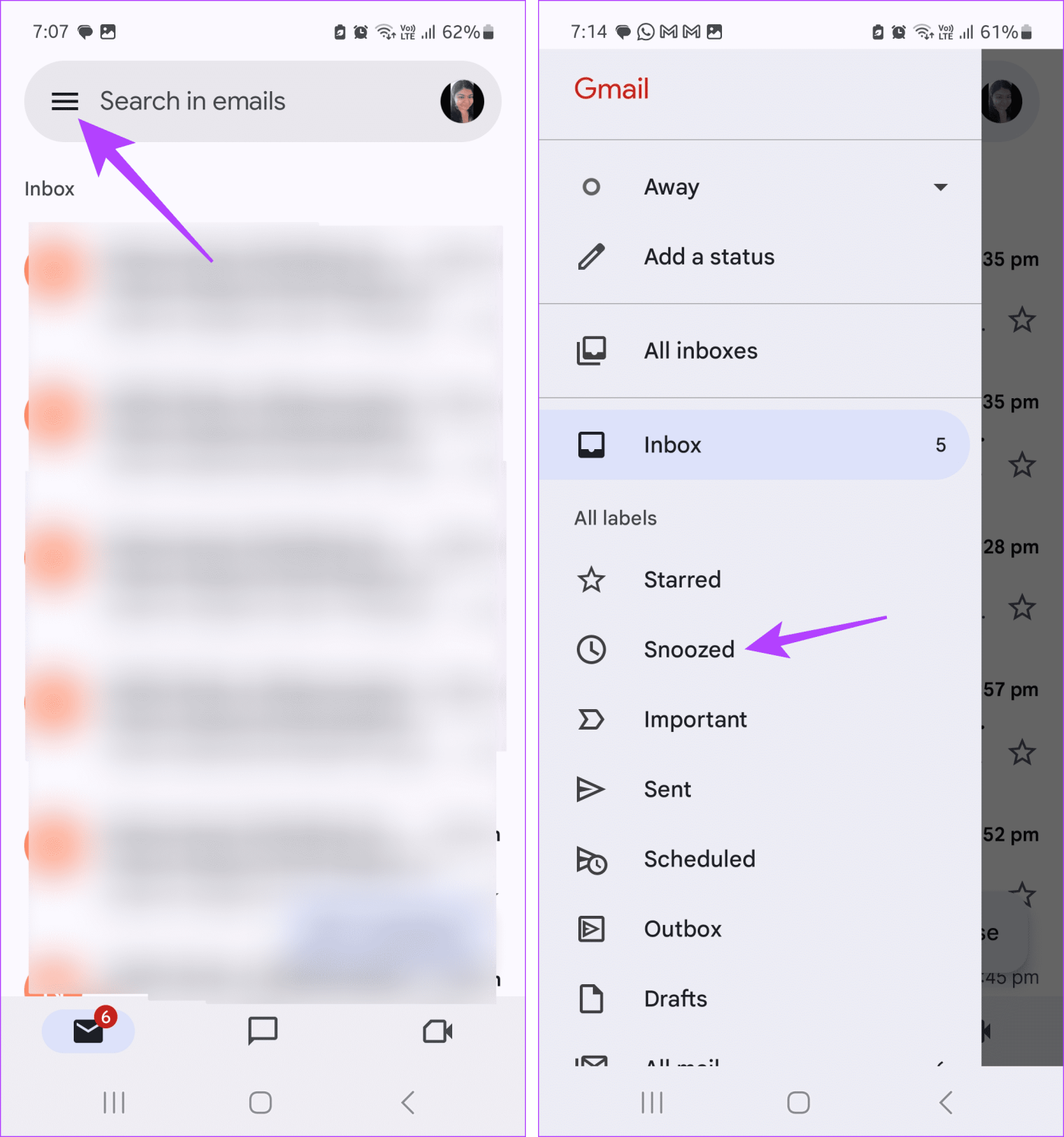 Snooze gebruiken in Gmail op mobiel en desktop