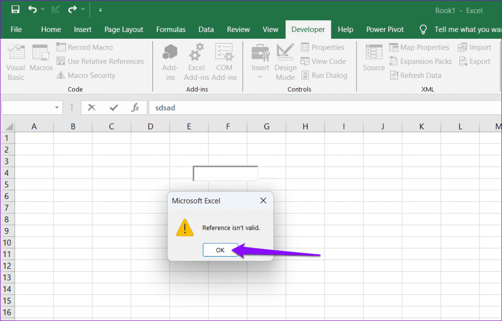 Windows 版 Microsoft Excel の「参照が無効です」エラーのトップ 6 の修正