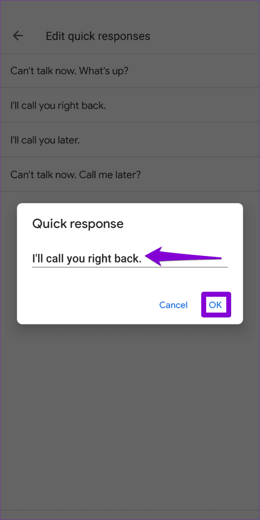 Android에서 통화 거부 메시지를 변경하고 사용하는 방법