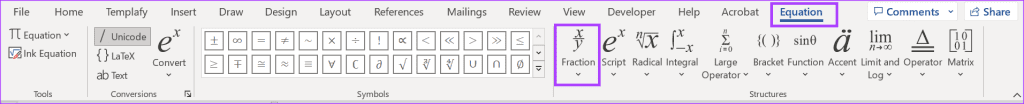 在 Microsoft Word 中建立分數的 4 種最佳方法