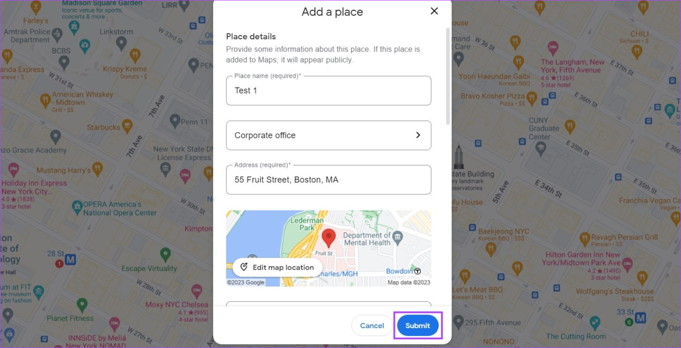 Comment ajouter un emplacement ou une adresse manquante dans Google Maps