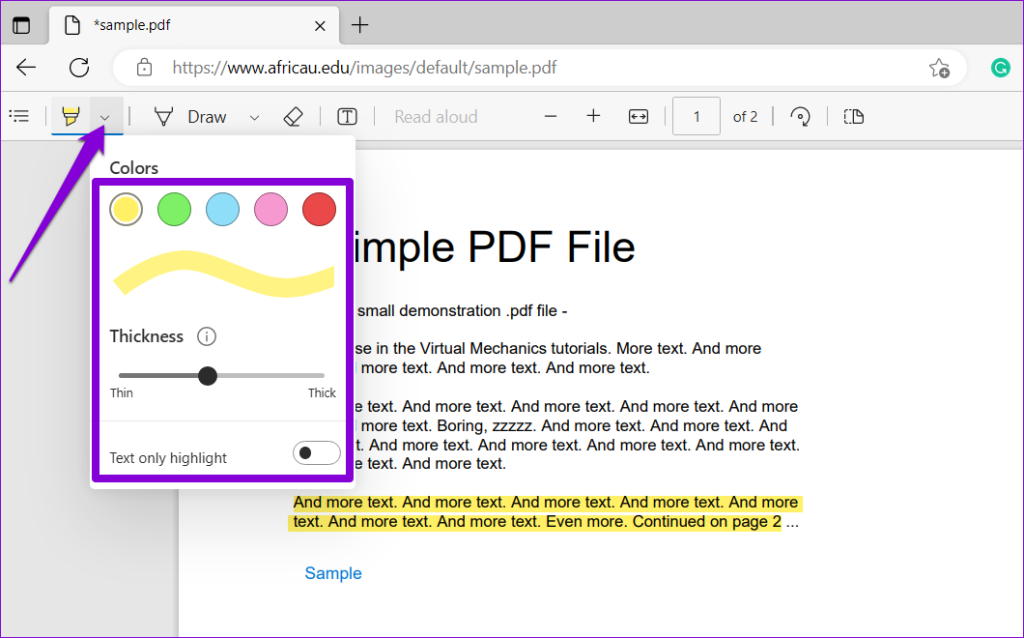 Microsoft Edge の組み込み PDF エディターを使用して PDF を編集する方法