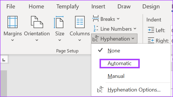 Cómo habilitar y deshabilitar la separación de palabras en Microsoft Word