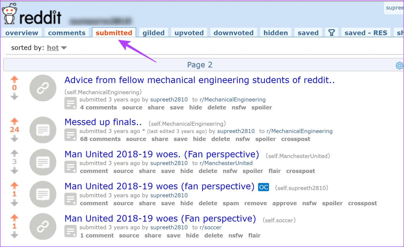 Webブラウザ上のRedditのコメントと投稿をすべて削除する方法