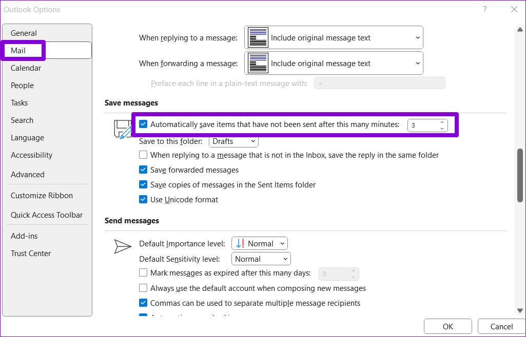 Las 6 mejores formas de arreglar Microsoft Outlook sin guardar borradores en Windows