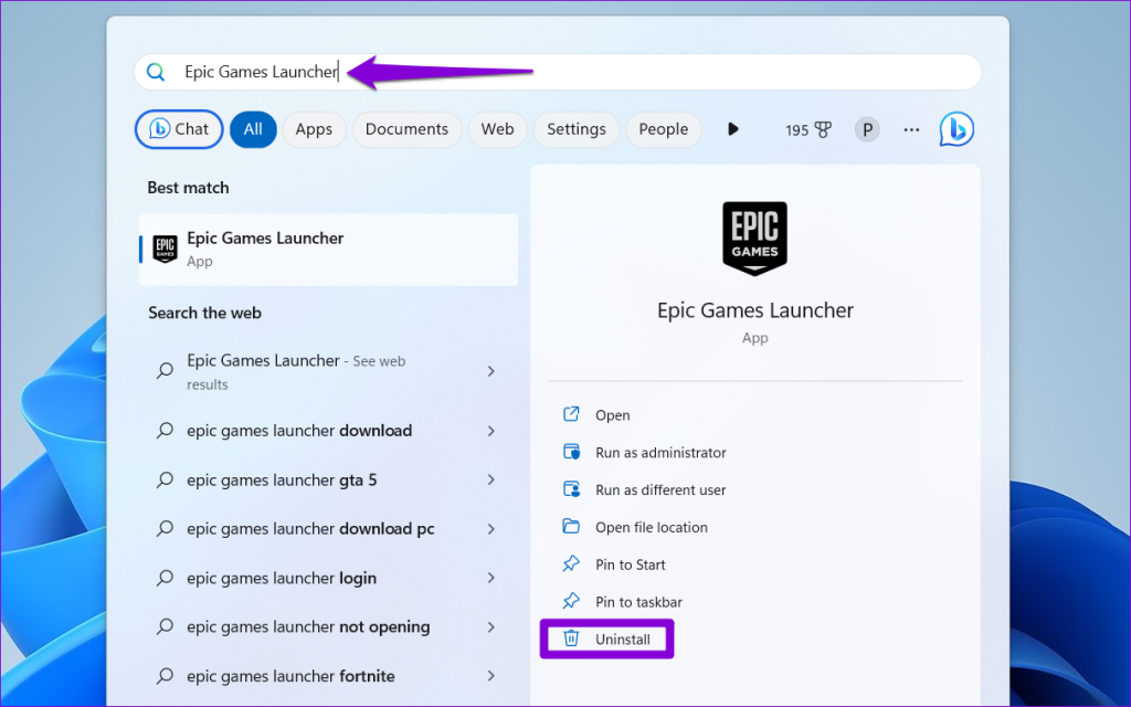 WindowsからEpic Games Launcherをアンインストールできない問題を解決するトップ5の方法