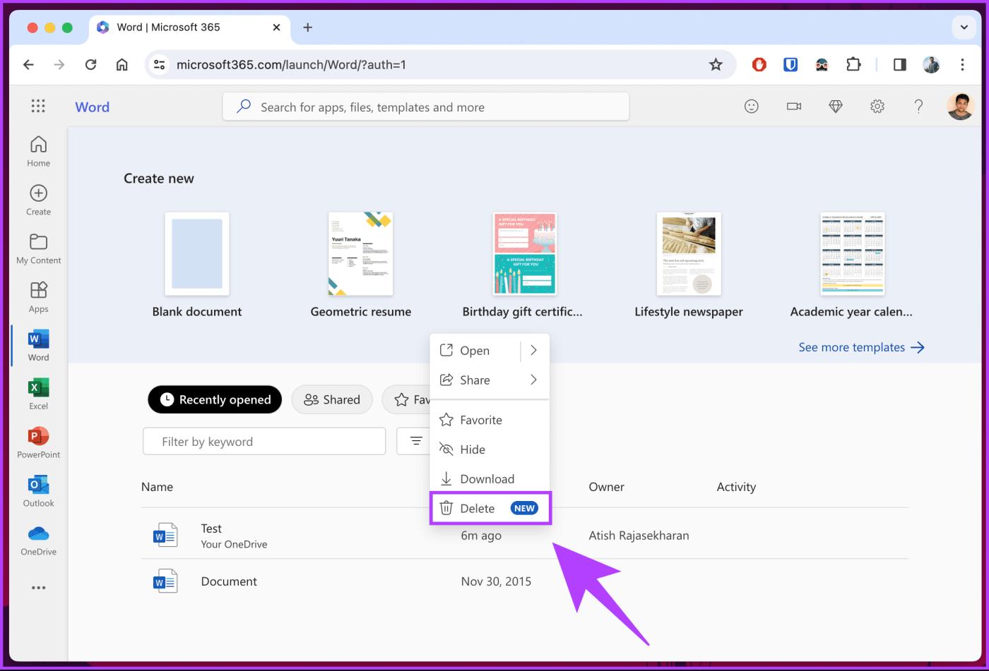 Cómo eliminar un documento de Word en computadoras de escritorio, web y dispositivos móviles