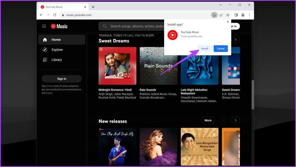 Hoe de YouTube Music-app op het bureaublad te installeren (Windows en Mac)