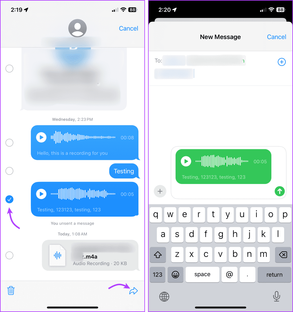 Como enviar uma mensagem de voz no iPhone (iOS 17 atualizado)