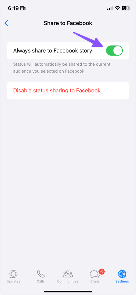 Como compartilhar automaticamente o status do WhatsApp como uma história do Facebook