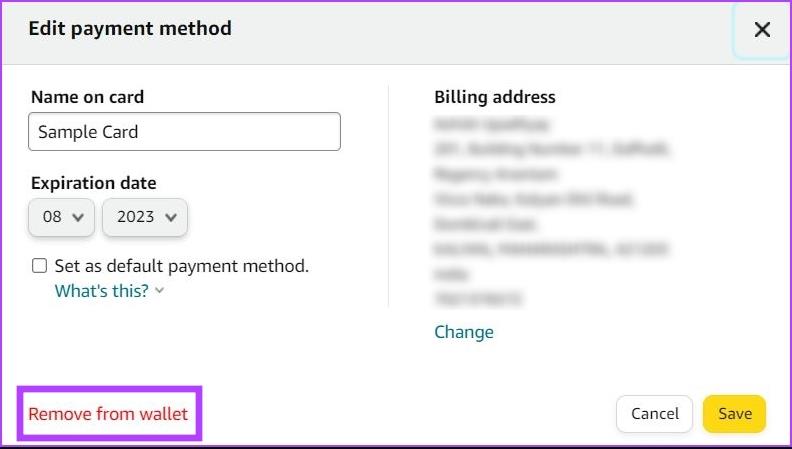 كيفية حذف بطاقة الائتمان من أمازون