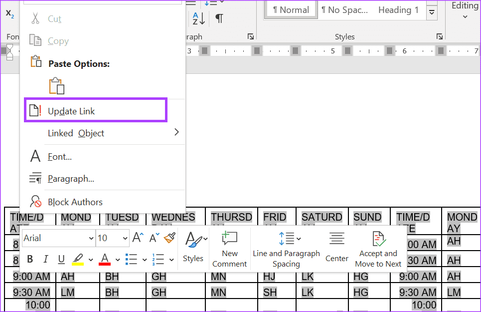 3 วิธีในการแทรกสเปรดชีต Excel ลงในเอกสาร Word