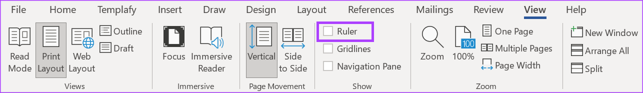 วิธีใช้ไม้บรรทัดใน Microsoft Word