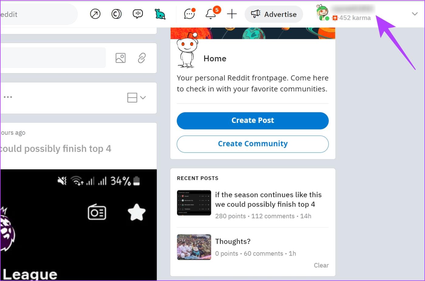 Cómo eliminar todos los comentarios y publicaciones de Reddit en el navegador web