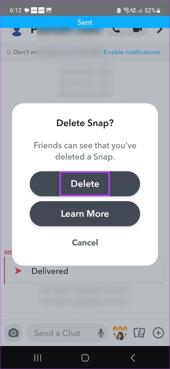 Snapchatでスナップの送信を取り消したり削除したりできますか