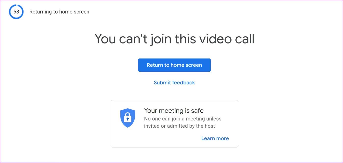 Google Meet 'Niet toegestaan ​​om deel te nemen': hoe u het probleem kunt oplossen