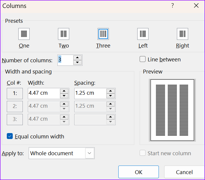 Microsoft Word에서 열을 만드는 방법